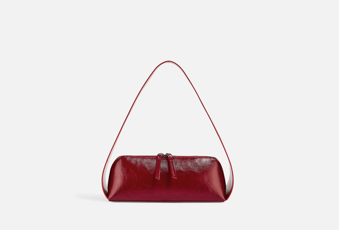 Изображение товара Кожаная сумка-багет ASYA MALBERSHTEIN из натуральной кожи красного цвета