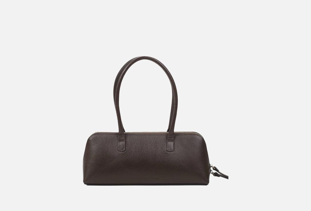 

Сумка-багет кожаная ASYA MALBERSHTEIN, Коричневый, Коричневая флоттер