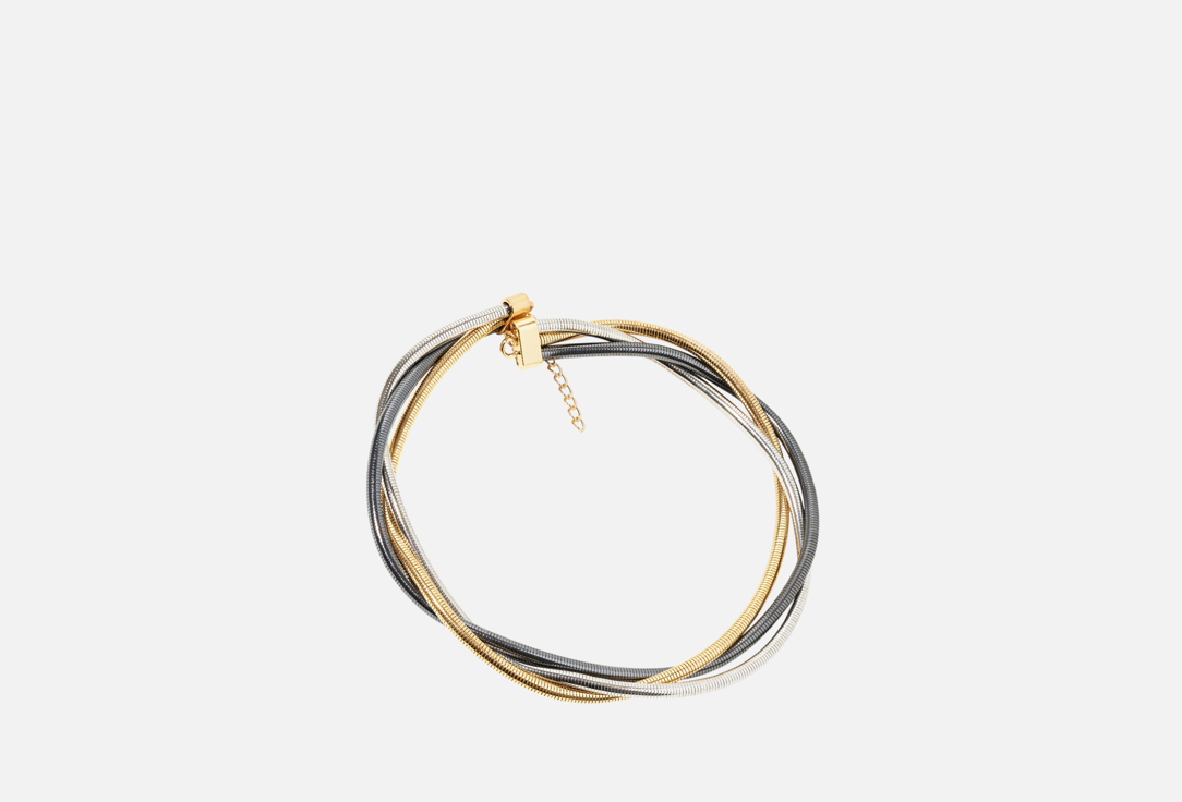 Изображение товара Колье Настроение женщины премиальное из латунного сплава с покрытием серебром и золотом 49 г