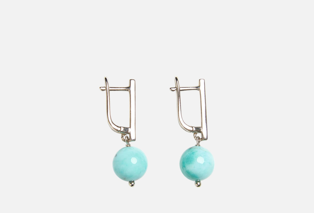 

Серьги MORZA, Ларимар серебристые 2 шт