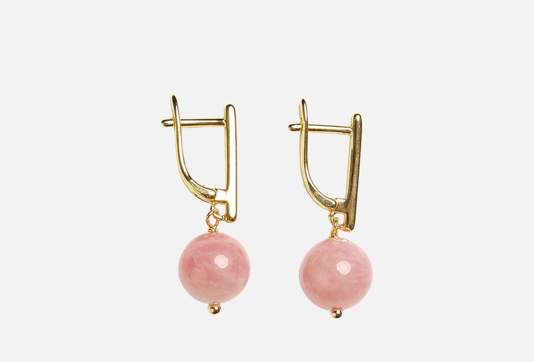 Изображение товара Серьги MORZA с розовым кварцем