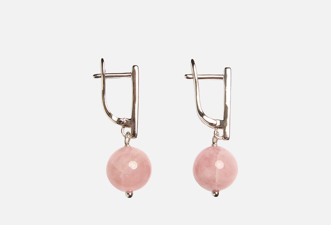 Изображение товара Серьги MORZA с розовым кварцем