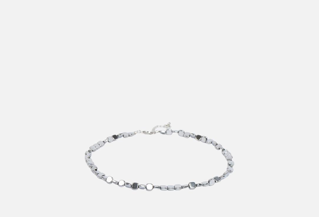 Изображение товара Колье Фетиш Патрики 2.0 из гематита и латуни с родиевым покрытием 37 см