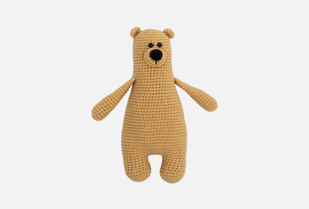 Изображение товара Мягкая вязана игрушка Медведь ручной работы 21-22 см для малышей