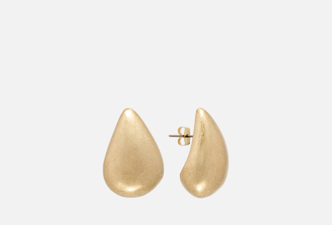 

Серьги ФЕТИШ, Капли Крупные Золотистые 2 шт