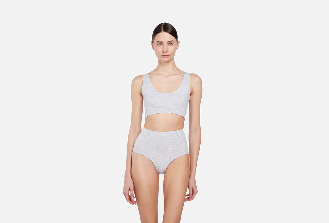 Изображение товара Трусы с высокой посадкой Areyoufree серый меланж