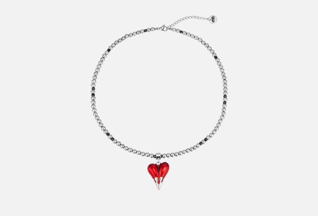 Изображение товара колье Mr&Mrs Wolf Hematite with red heart