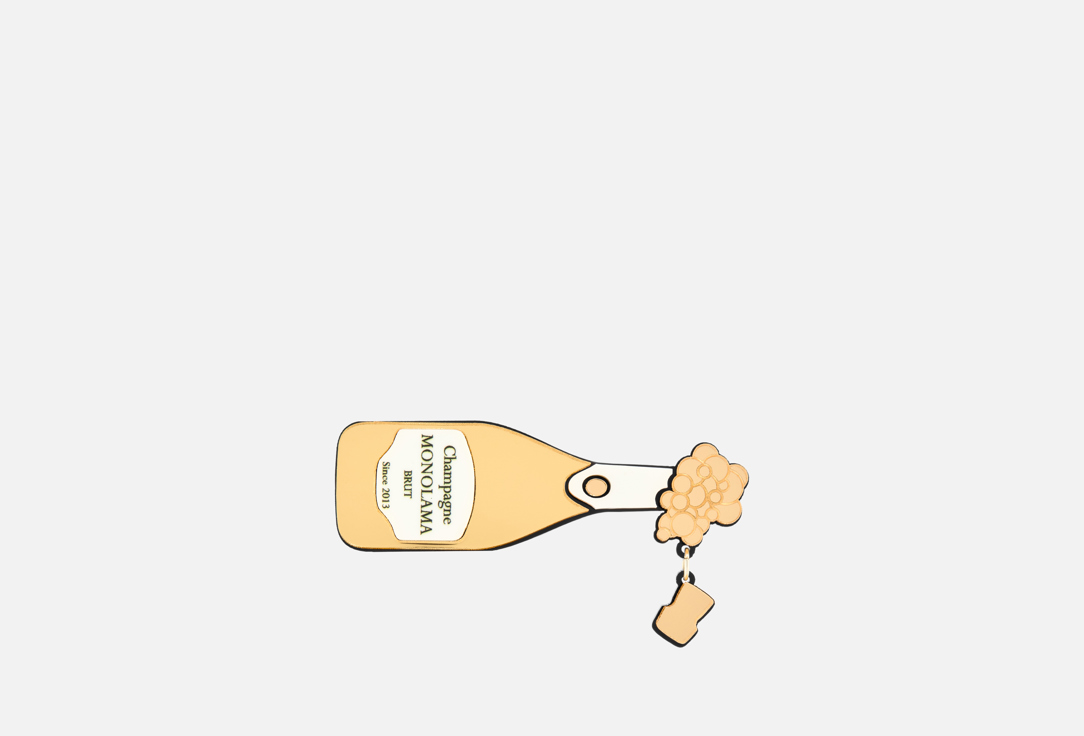 Изображение товара Брошь Monolama Золотое шампанское из органического стекла и сплава