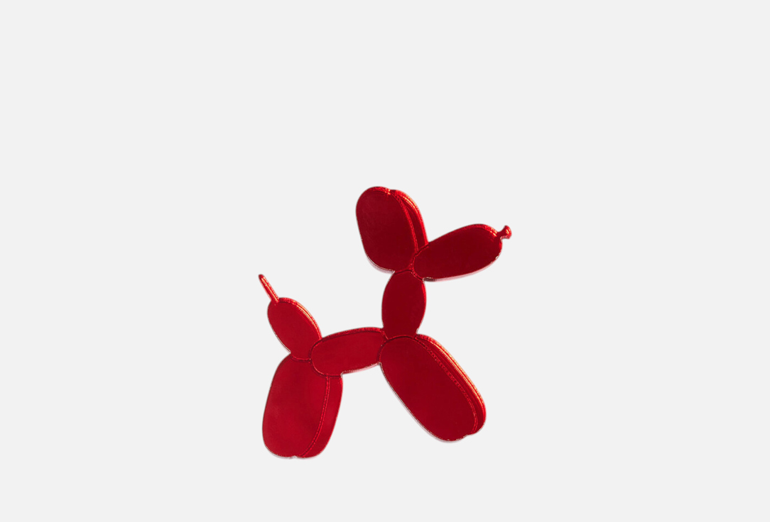 

брошь MONOLAMA, Собака из воздушных шариков, красная 1 шт