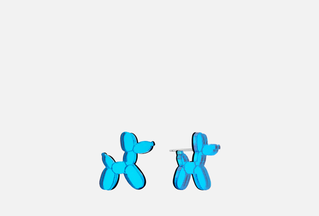 Изображение товара серьги Monolama Собаки из шариков, голубые