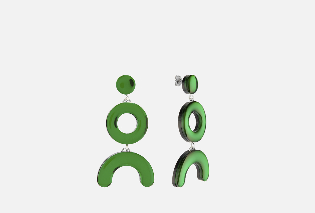 

серьги MONOLAMA, Play зеленая 2 шт