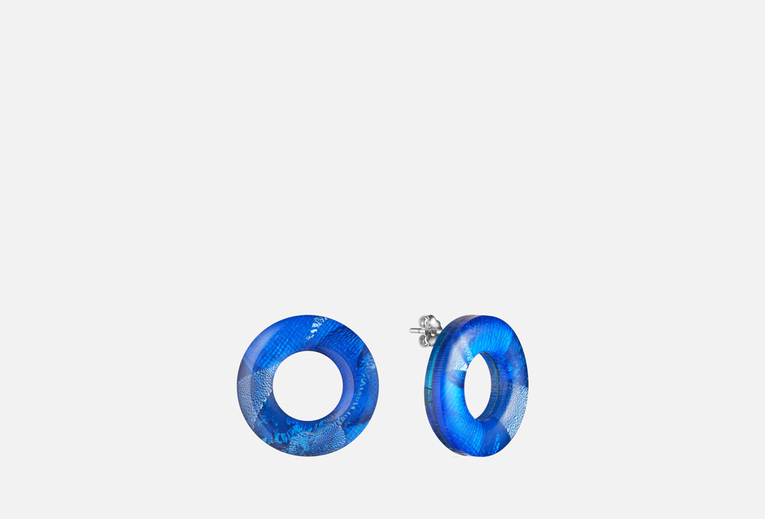 Изображение товара Серьги Monolama Re/Bublic голубые из органического стекла
