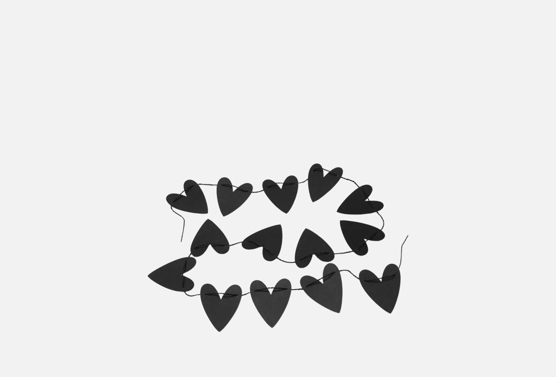 Изображение товара Гирлянда бумажная Это Важно black hearts