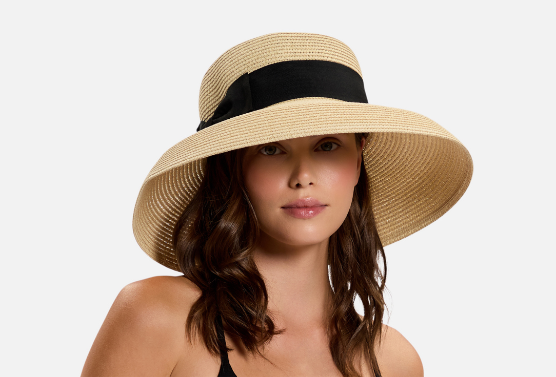 Изображение товара Пляжная женская шляпа WOW Miami кремовая с широкими полями