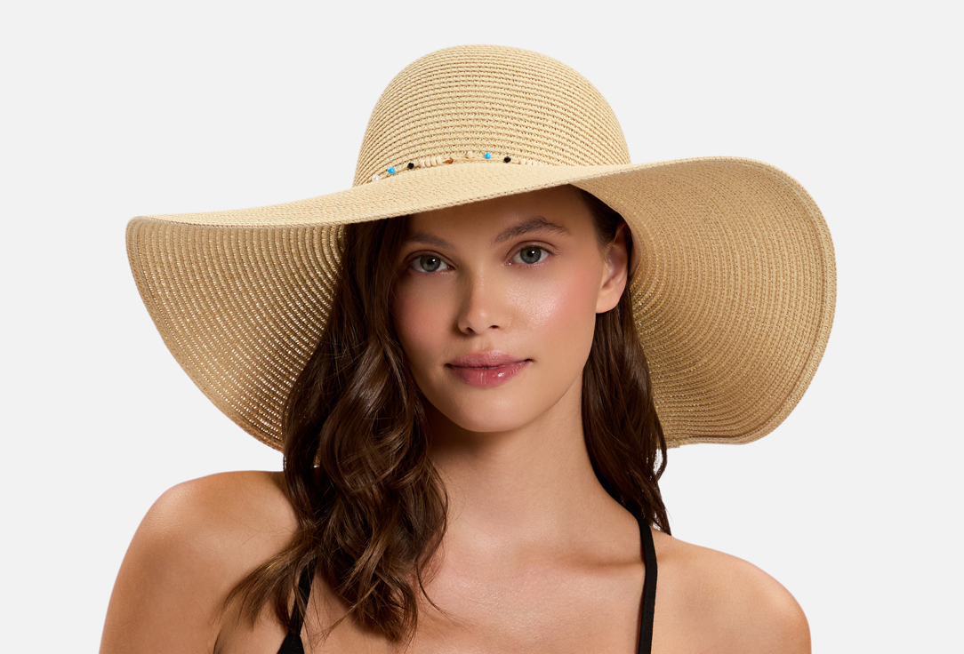 Изображение товара Шляпа пляжная WOW Miami кремовая с широкими полями