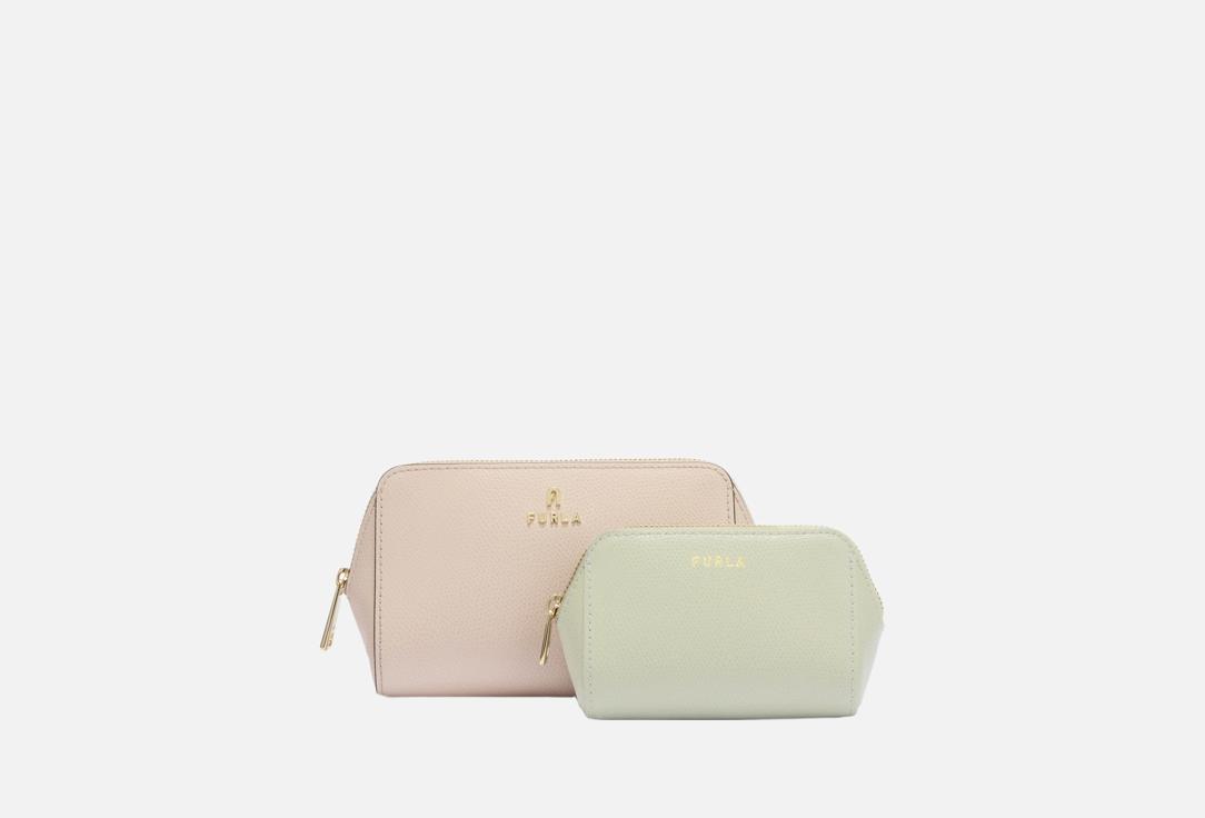 Набор косметичек FURLA AMELIA M COSMETIC Azalea/light Salvia