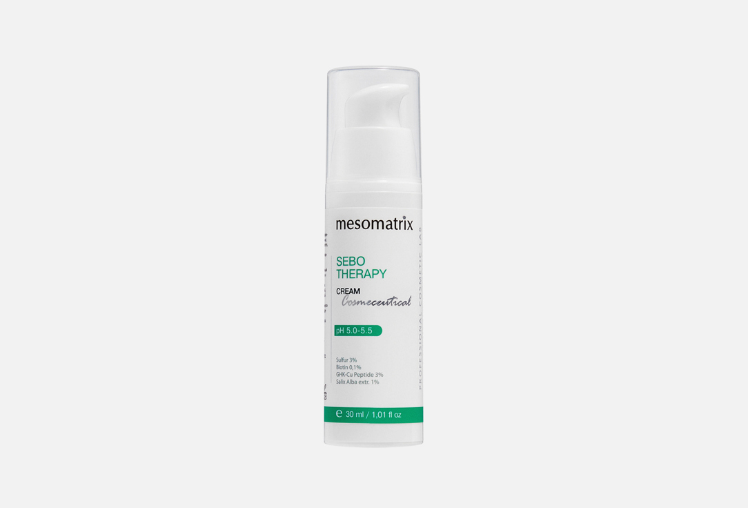 

Себорегулирующий крем для проблемной кожи лца MESOMATRIX, Sebo therapy cream 30 мл