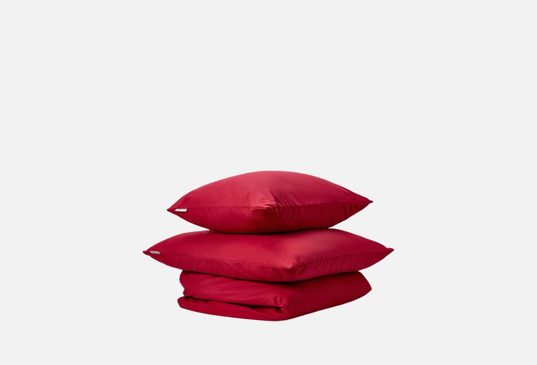 Изображение товара Комплект постельного белья Ситрейд сатин бордовый 2-спальный 160х200 и 50х70 см