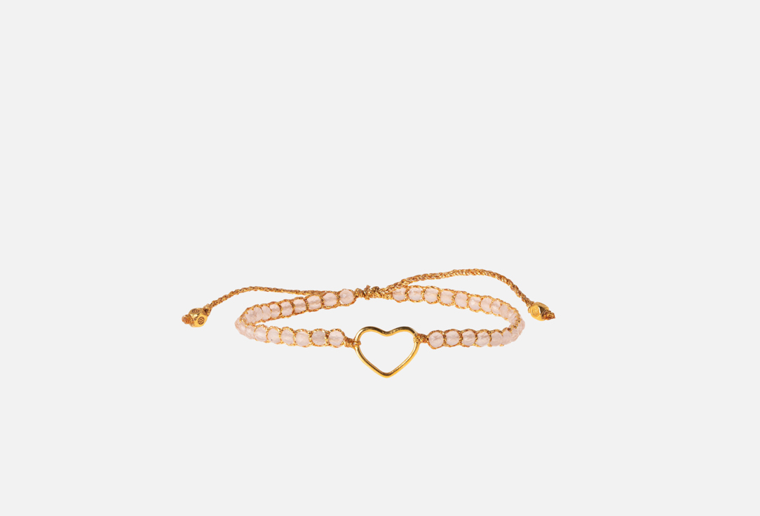 Изображение товара Браслет Samapura Jewelry Розовый турмалин Amore Золотая нить