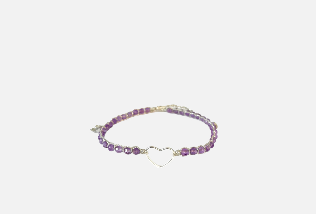 Изображение товара Браслет Samapura Jewelry Аметист Amore серебряная нить для женщин
