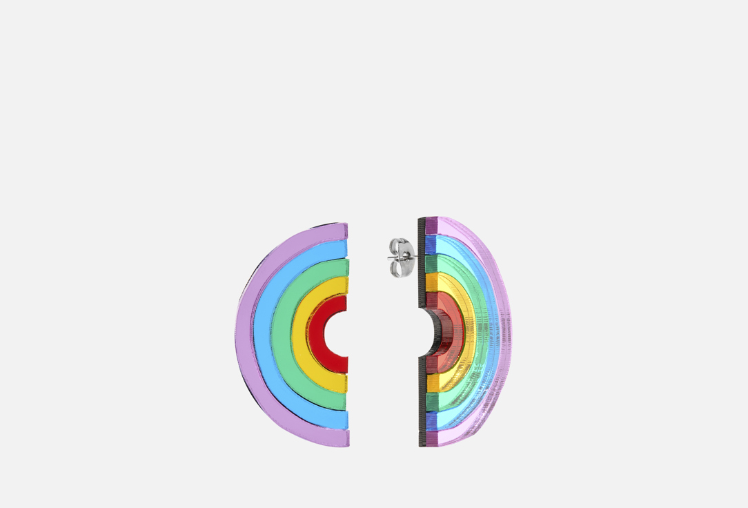 Изображение товара Стильные серьги Радуга Monolama из органического стекла для женщин