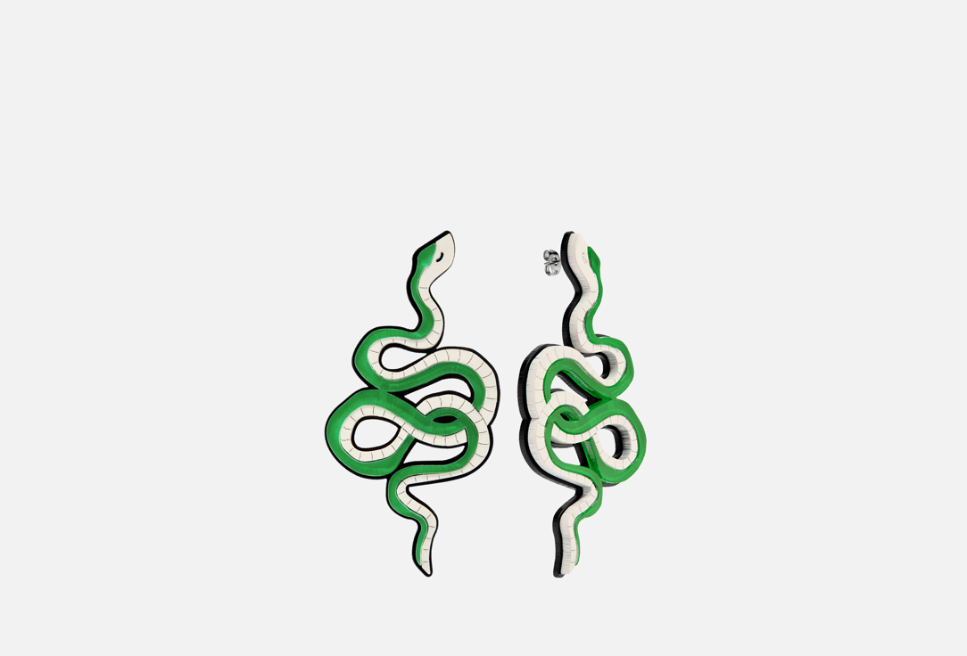 

серьги MONOLAMA, Змеи зеленые 2 шт
