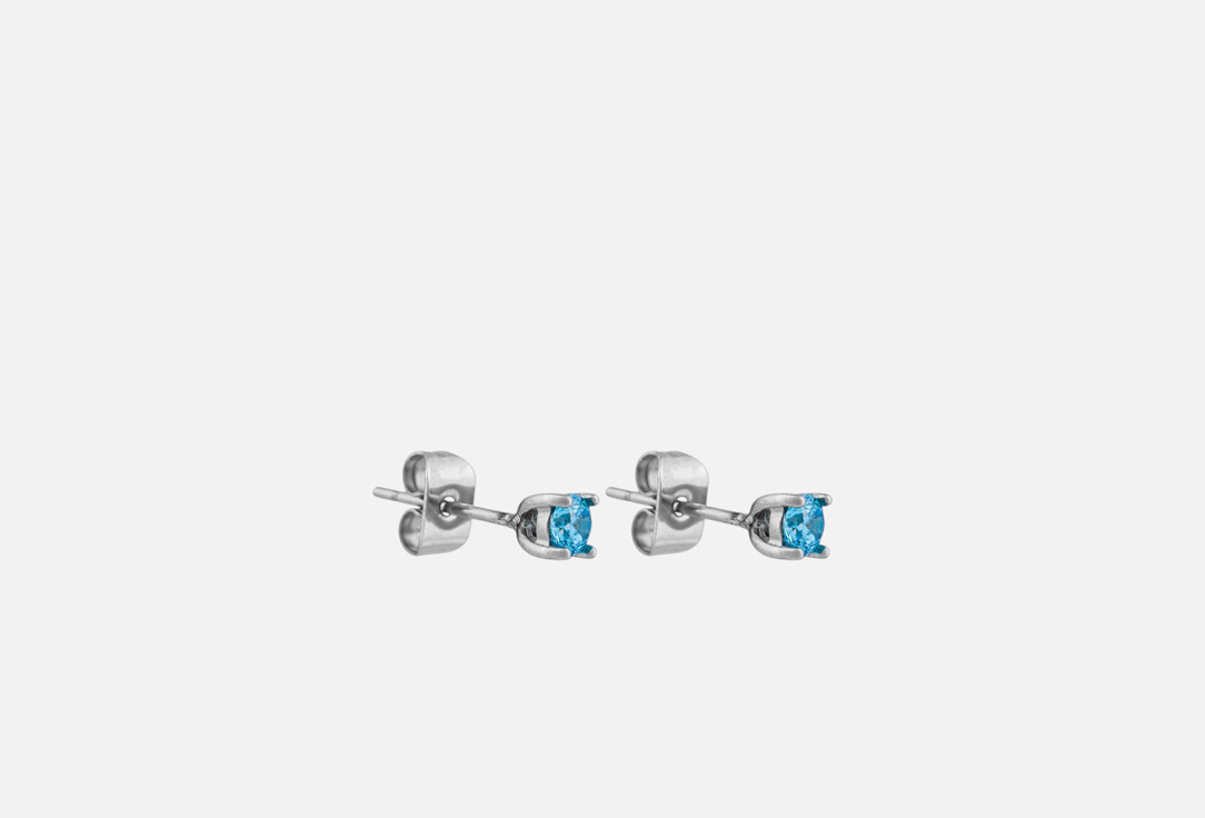 Изображение товара Стильные серьги Fiore Luna BLUE из бижутерного сплава с кристаллом для женщин