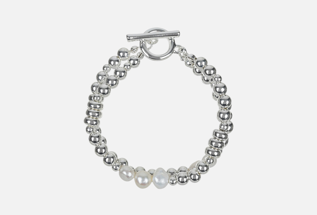 Изображение товара Элегантный браслет из бижутерного сплава с жемчужиной и застежкой тогл