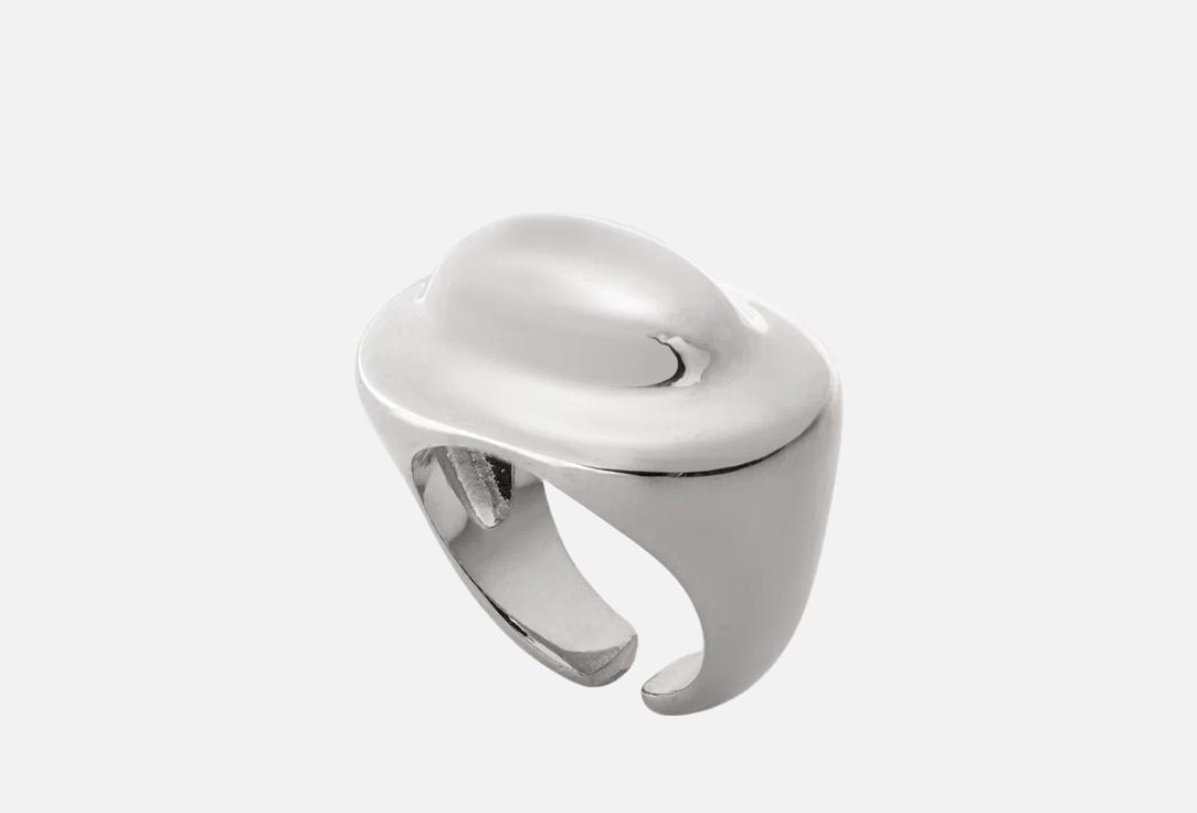 

Кольцо ATTRIBUTE SHOP, С выпуклым овалом серебристое ONESIZE мл