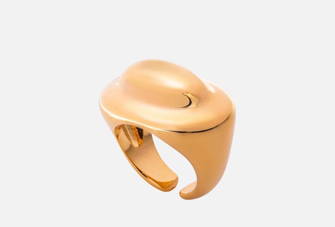 

Кольцо ATTRIBUTE SHOP, С выпуклым овалом золотистое ONESIZE мл