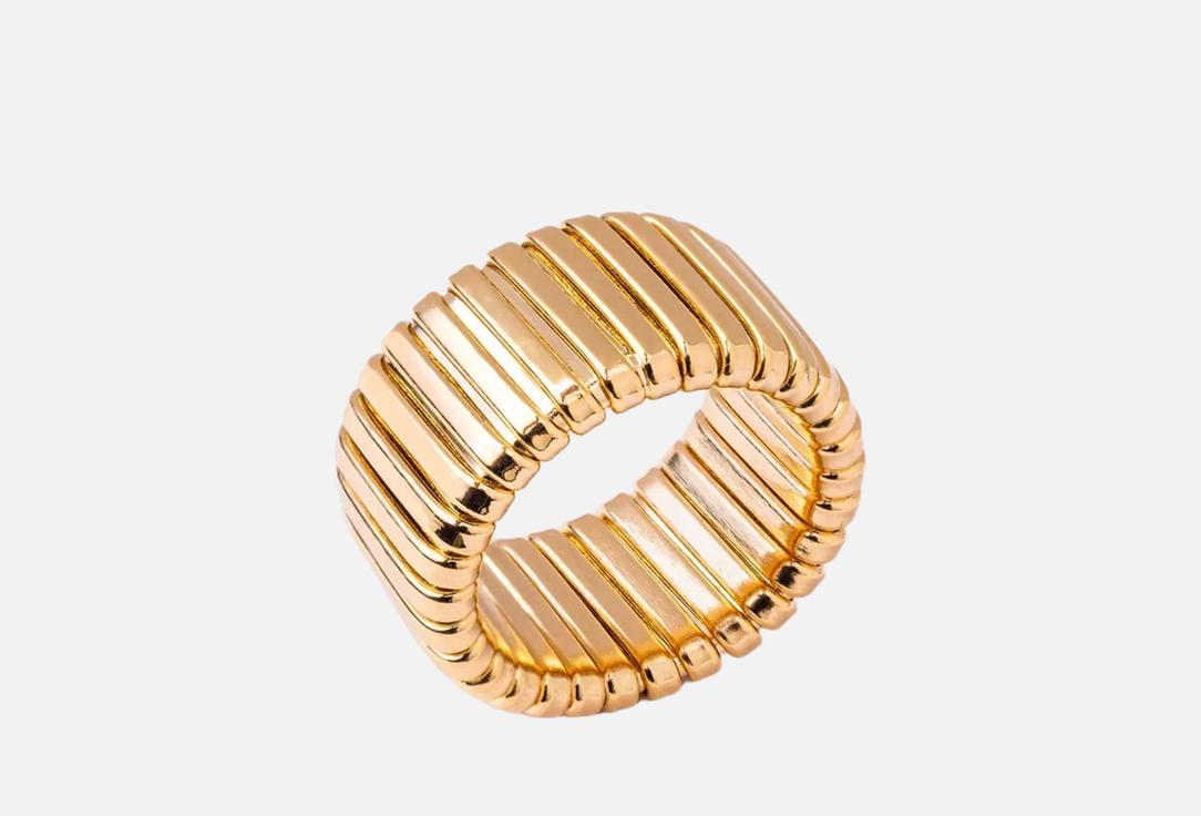 Изображение товара Кольцо Attribute Shop Широкая пружинка золотистое