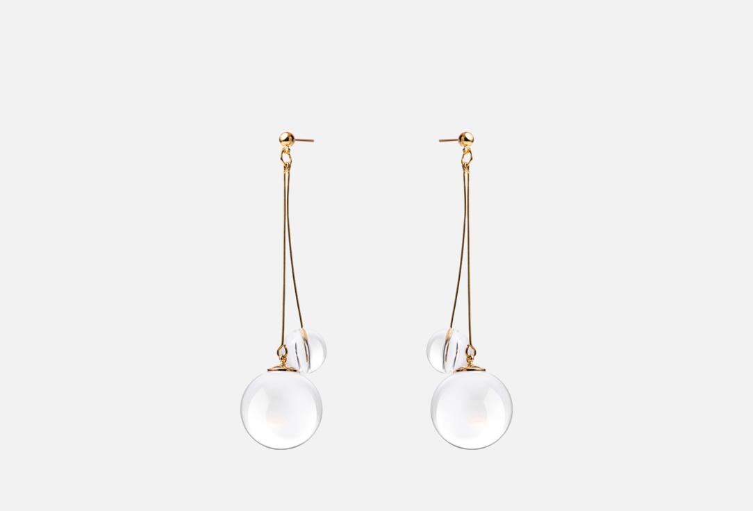 Изображение товара Длинные серьги Attribute Shop с прозрачными шарами для женщин