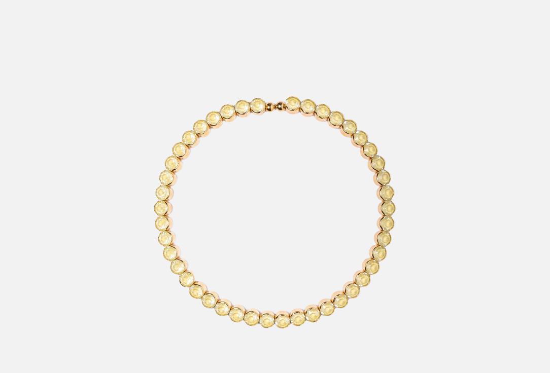 Изображение товара Колье Attribute Shop с жёлтыми кристаллами золотистое