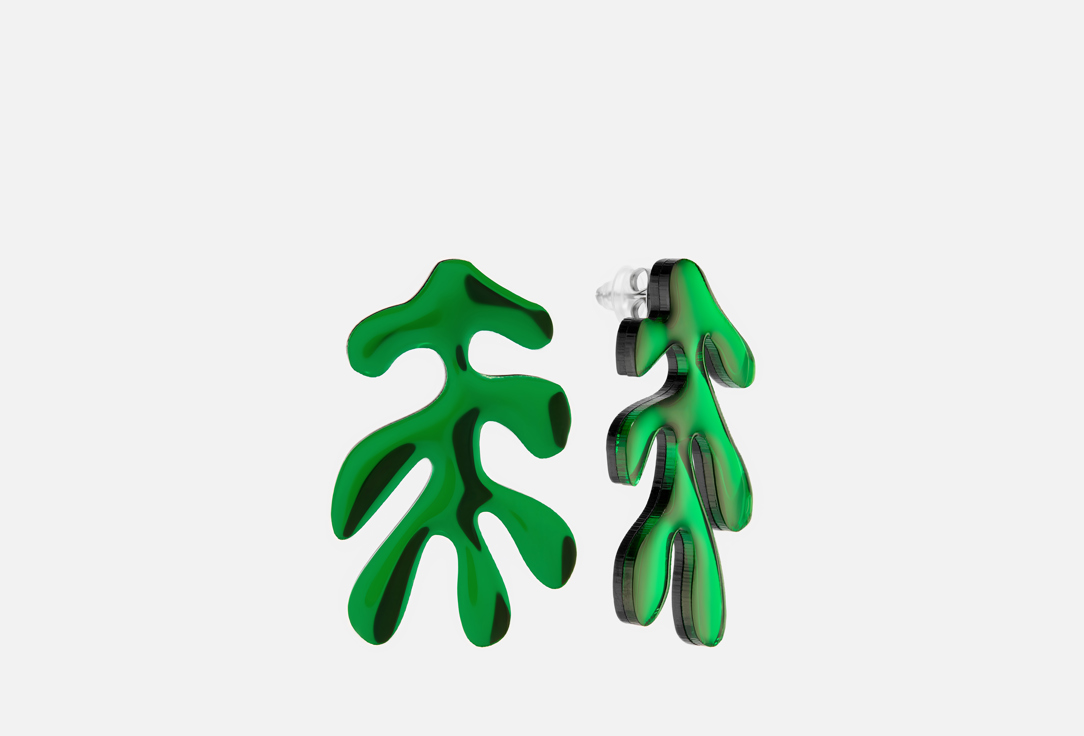 

серьги MONOLAMA, Листья зеленые 2 шт