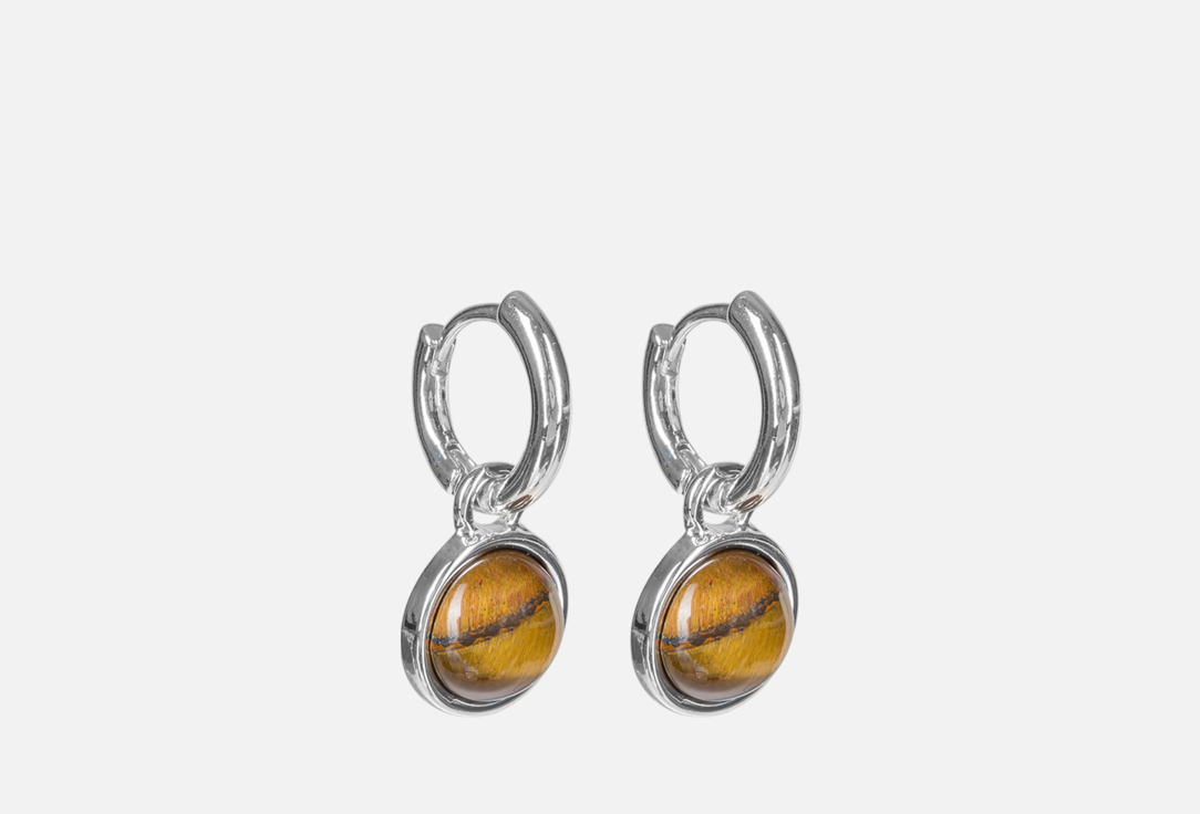 Изображение товара Серьги Fiore Luna TIGER EYE из бижутерного сплава с кварцой для женщин