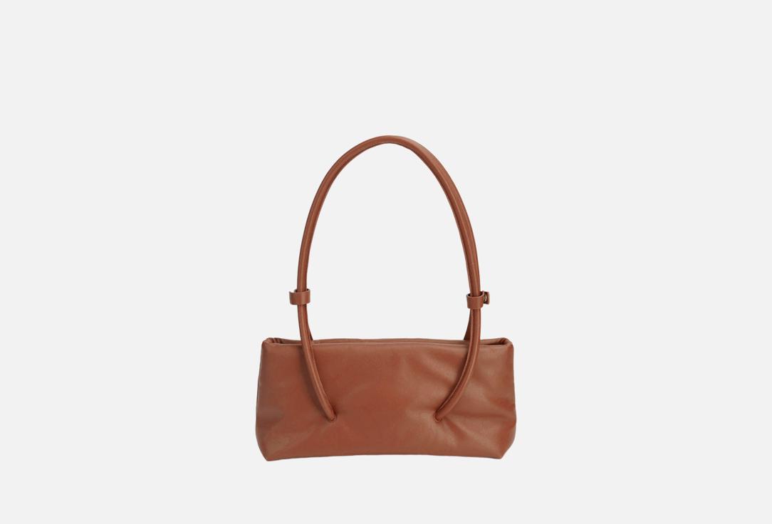 Изображение товара Кожаная сумка-багет Tesorini Nola коньяк с трансформером и миниатюрным кошельком