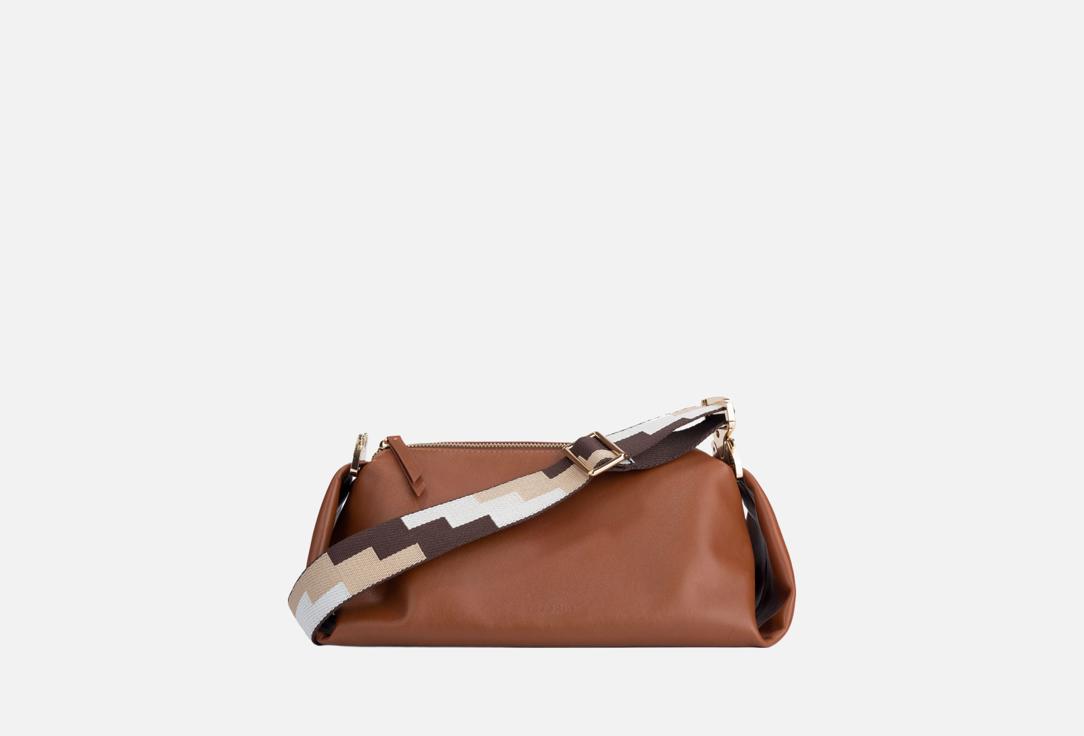 Изображение товара Сумка кросс-боди кожаная Tesorini stacy коньяк