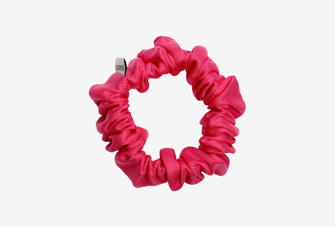 Изображение товара Резинка для волос Zapletai #151 розовая из вискозы, мягкая и бережная для волос