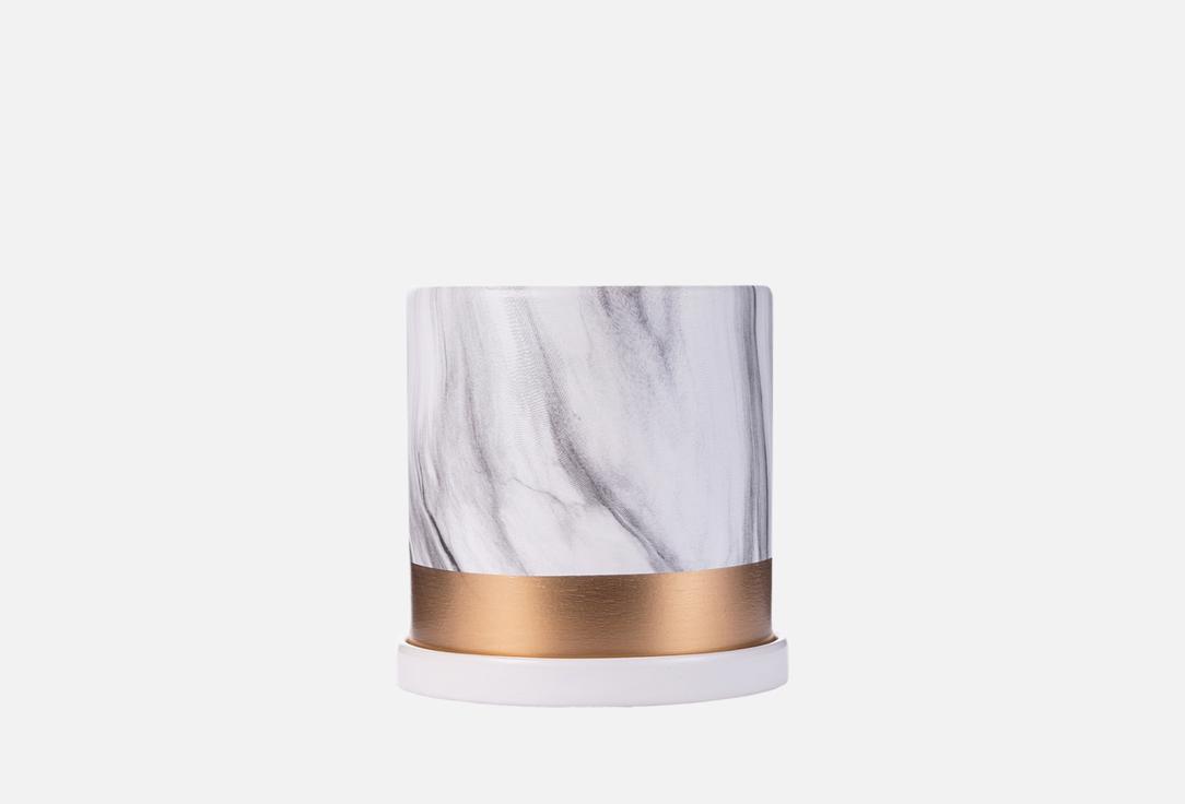 

Кашпо с блюдцем MANDARIN DECOR, Альба, белый, 16 см 1 шт