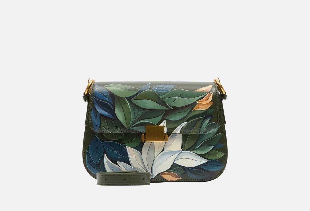 Изображение товара Сумка кросс-боди кожаная ALEXANDER TS Emerald Листья