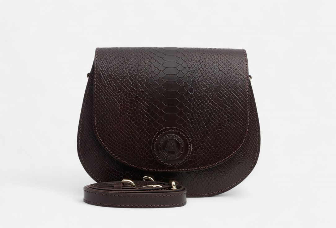 Изображение товара Кожаная сумка кросс-боди ALEXANDER TS Brown Piton для женщин