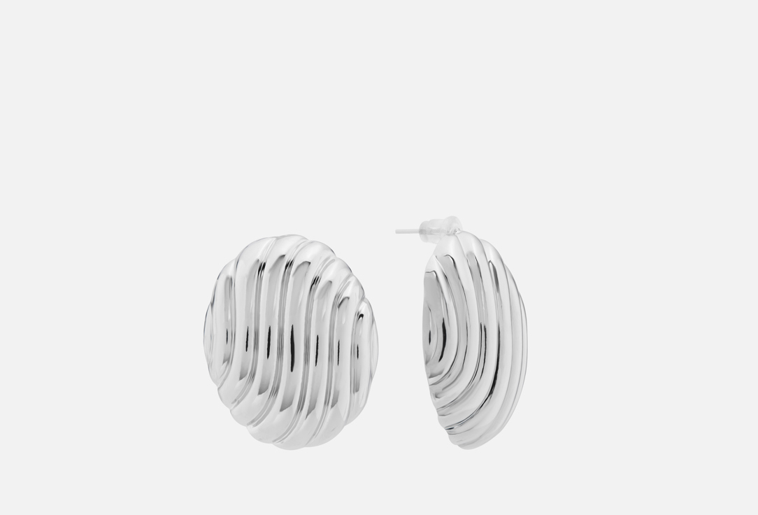 Изображение товара Стильные серьги 19.stone из бижутерного сплава с родированием для женщин 3 см