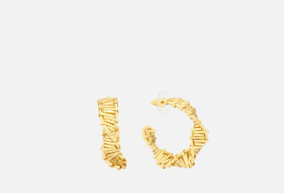 Изображение товара Стильные серьги 19.stone из позолоты для женщин 2,5 см