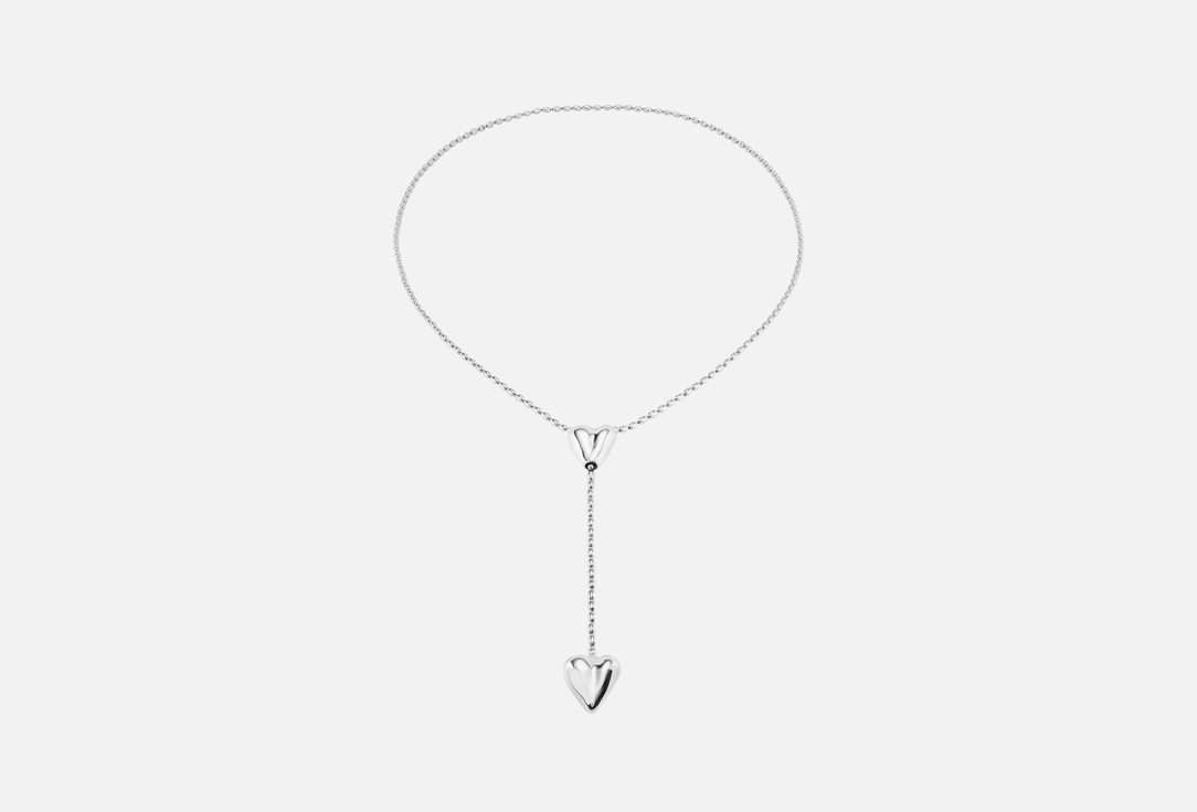 Изображение товара Ожерелье UNOde50 Cupido с серебром, символ двух сердец, длина 93-100 см