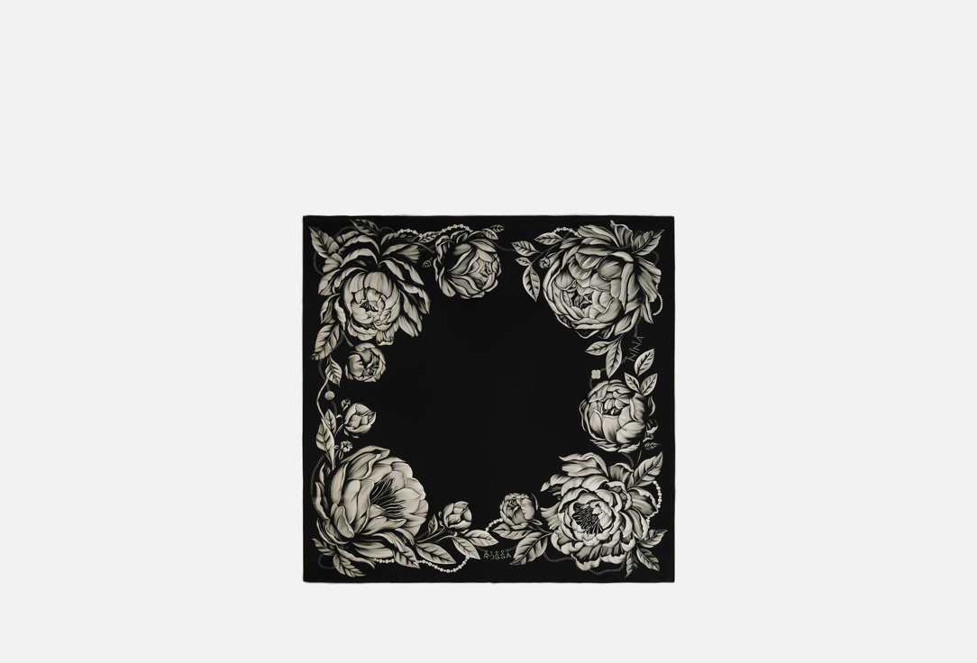 Изображение товара Платок Nina Ruchkina х Rossa Пионы из натурального шелка 90х90 см