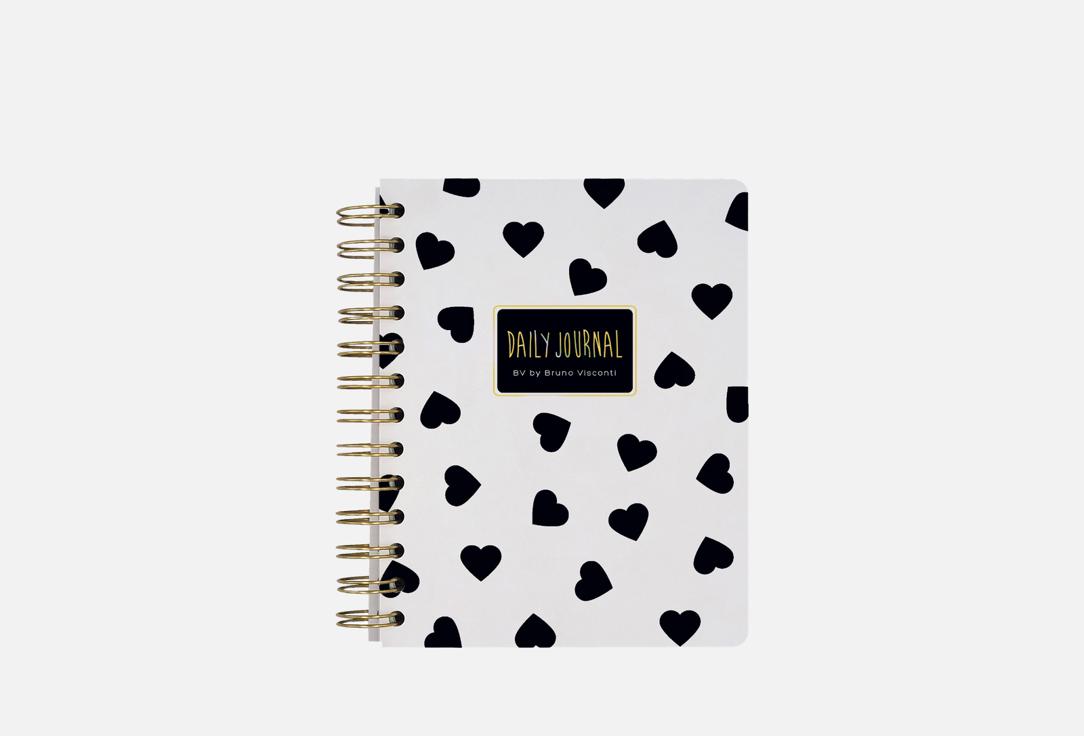 Изображение товара Ежедневник Bruno Visconti Сердечки А6 с золотым гребнем