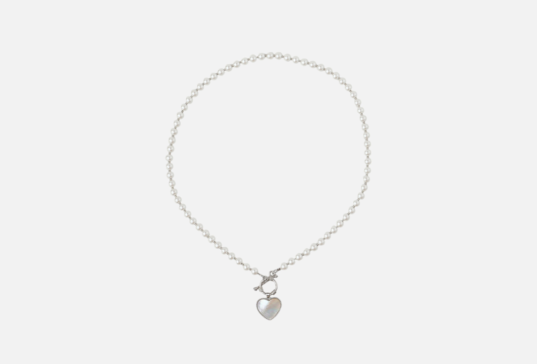 Изображение товара Жемчужное колье с перламутром и сердцем 19.stone, ручная работа