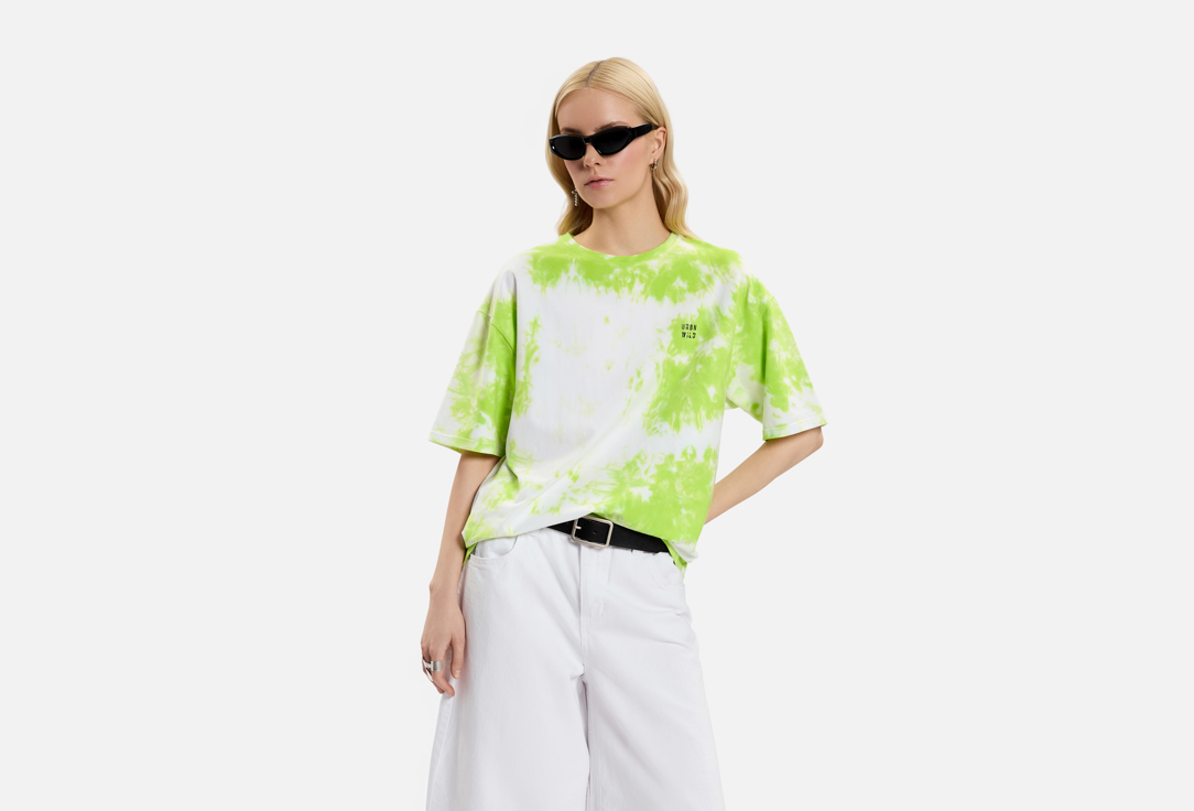 Изображение товара Футболка URBN WILD green apple tie dye для женщин яркий дизайн лето