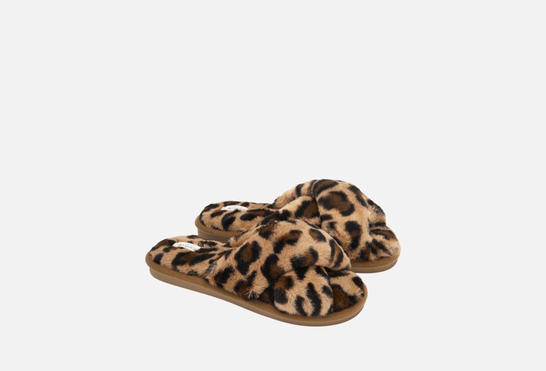Изображение товара Тапочки Top Flop cross fur rabbit leopard для домашнего использования