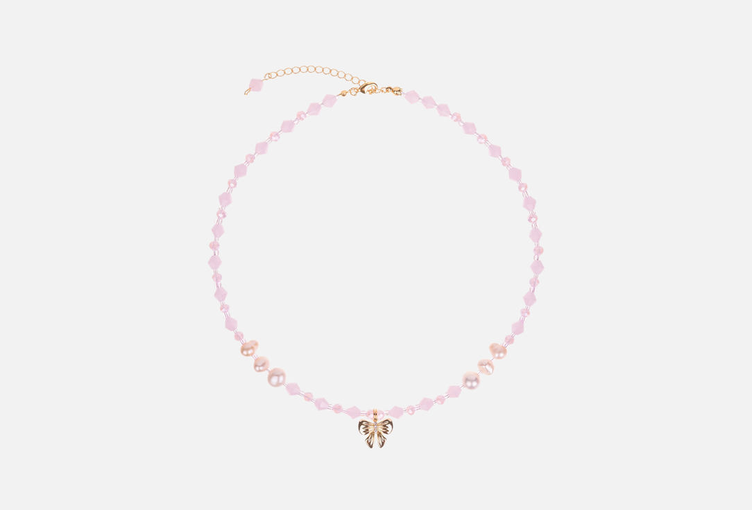 Изображение товара Элегантное колье DIANEMUSSON Mimi gold с натуральным жемчугом и стеклом